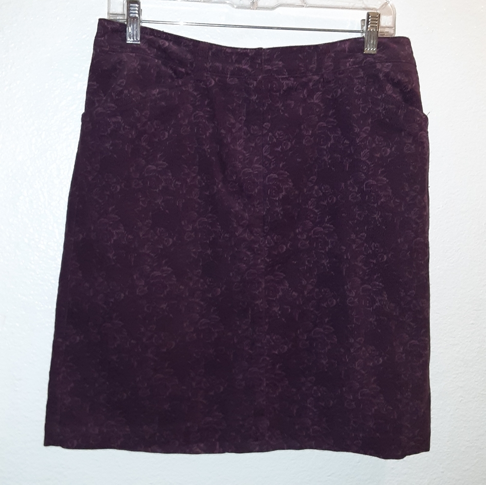 Jones Wear Sport eggplant corduroy skirt